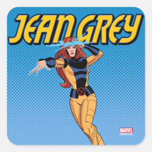 Jean Grey Character Pose Square Sticker