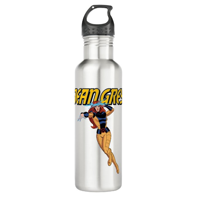 Jean Grey Character Pose Stainless Steel Water Bottle (Front)