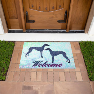 Jean Greyhounds Welcome Doormat