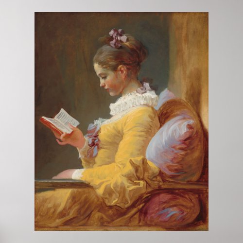 Jean_Honor Fragonard  A Young Girl Reading Poster