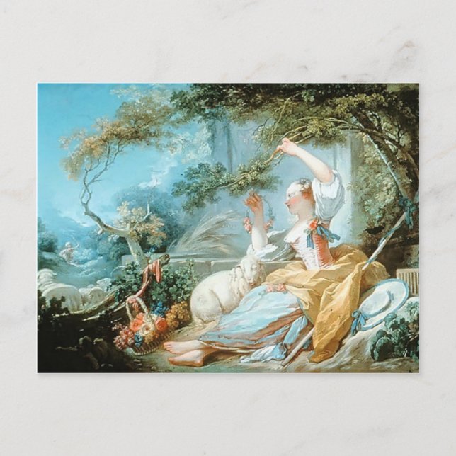 Jean-Honore Fragonard- The Shepherdess Postcard (Front)