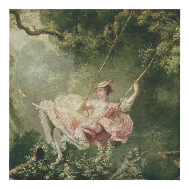 Jean-Honore Fragonard - The Swing Faux Canvas Print (Front)