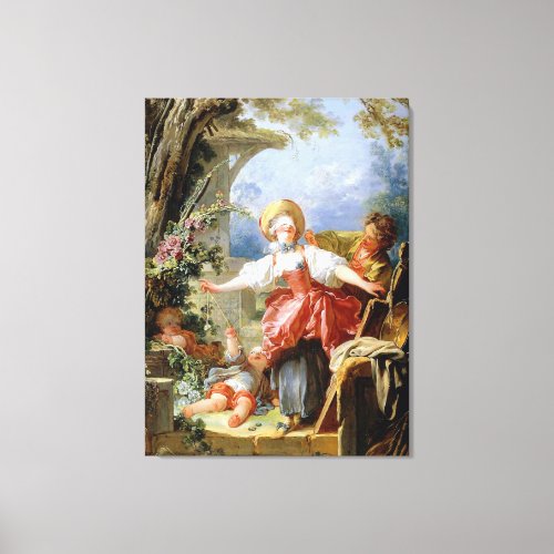 Jean_Honor Fragonards Blind Mans Bluff Game Canvas Print