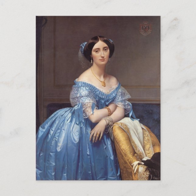 Jean Ingres- Portrait of the Princesse de Broglie Postcard (Front)