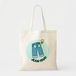 Jean-ious Denim Pants Pun Tote Bag