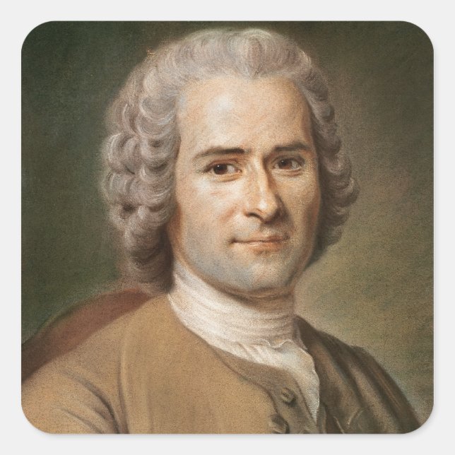 Jean-Jacques Rousseau  after 1753 Square Sticker (Front)