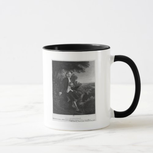 Jean_Jacques Rousseau composing Emile Mug