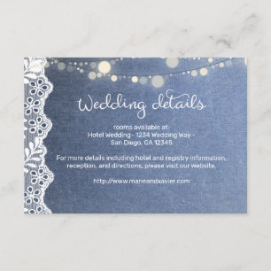 Jean & Lace Wedding Details V2 Enclosure Card