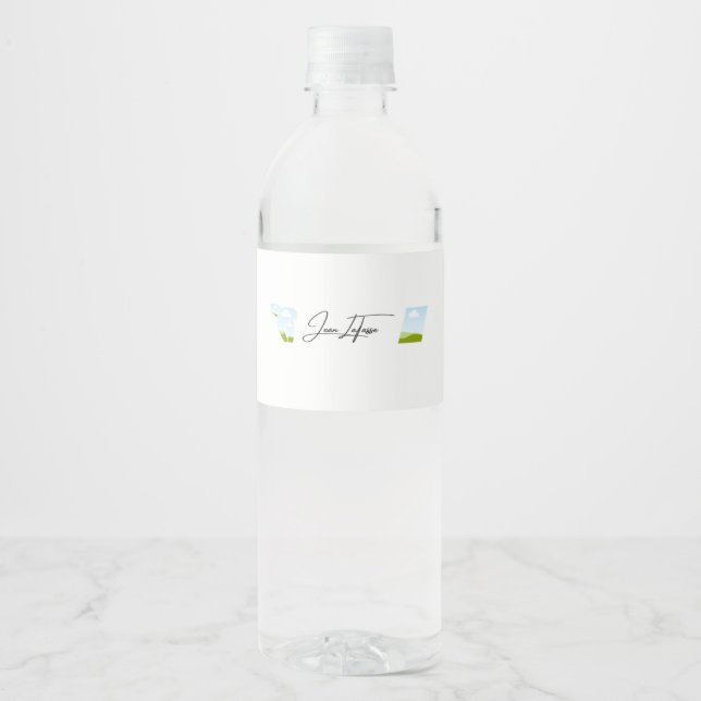 Jean LaTasse Promo Water Bottle Water Bottle Label (Front)