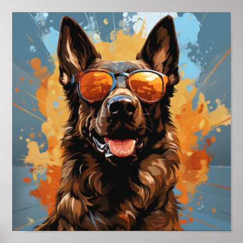 Jean_Leandro the Belgian Malinois Eating a Flip_Fl Poster