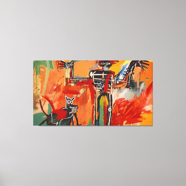 Jean Michel Basquiat art Canvas Print (Front)