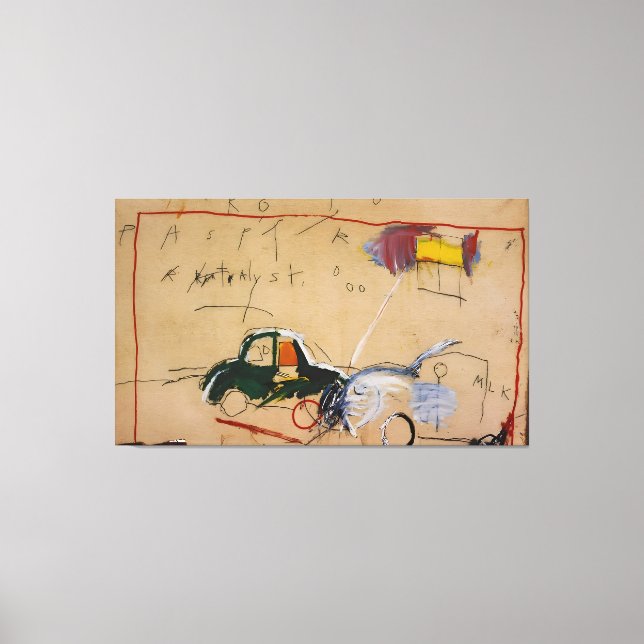 Jean Michel Basquiat painting Canvas Print (Front)