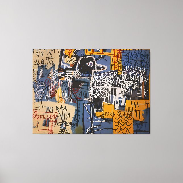 Jean Michel Basquiat painting Canvas Print (Front)
