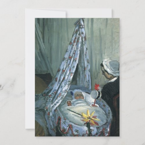 Jean Monet in Cradle by Claude Monet Baby Shower Invitation