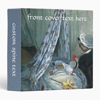 Jean Monet in His Cradle by Claude Monet 3 Ring Binder