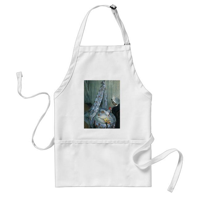 Jean Monet in His Cradle by Claude Monet Adult Apron (Front)