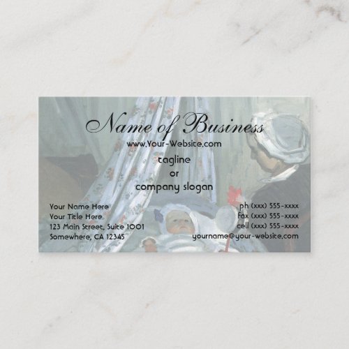 Jean Monet in His Cradle by Claude Monet Business Card