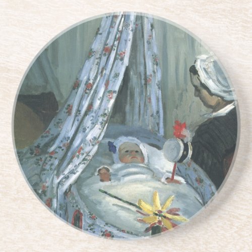 Jean Monet in His Cradle by Claude Monet Coaster
