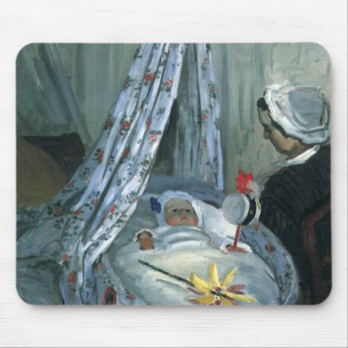 Jean Monet in His Cradle by Claude Monet Mouse Pad