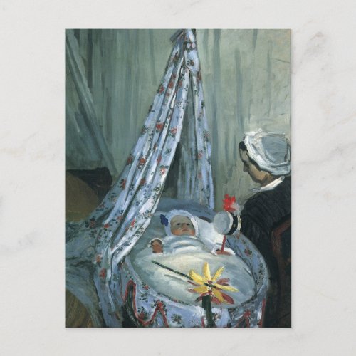 Jean Monet in His Cradle by Claude Monet Postcard