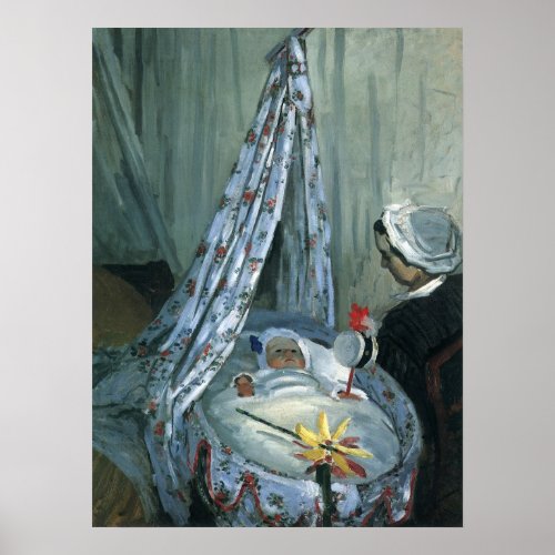 Jean Monet in His Cradle by Claude Monet Poster