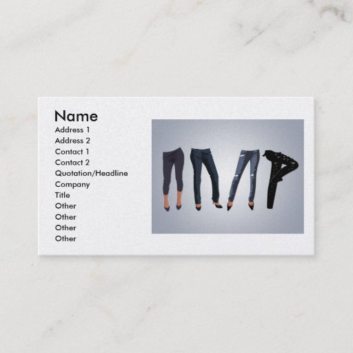 Customizable jean-pants-vector-10031601-large, Name, Address... Business Card
