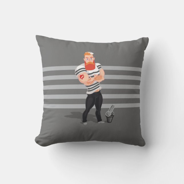 jean paul to gaultier throw pillow (Front)