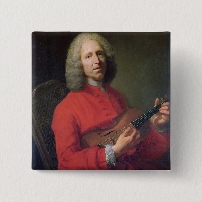 Jean-Philippe Rameau  with a Violin Pinback Button (Front)