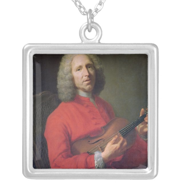 Jean-Philippe Rameau  with a Violin Silver Plated Necklace (Front)