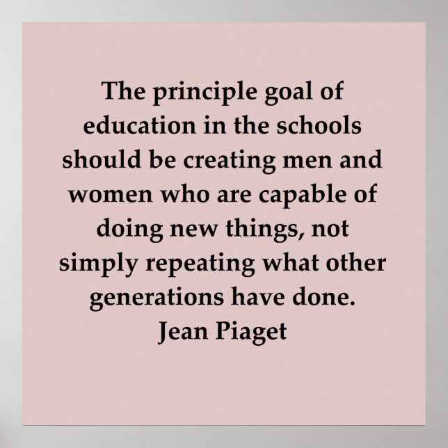 jean piaget quote poster (Front)
