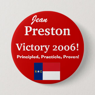 Jean Preston for N.C. Senate Pinback Button