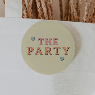 JEAN Retro 70's The Party Bachelorette Group Button