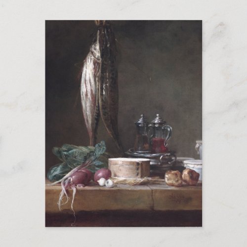 Jean_Simon Chardin Still Life with Fish Postcard