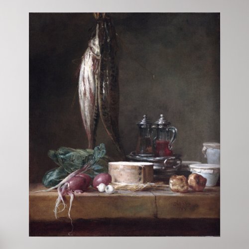 Jean_Simon Chardin Still Life with Fish Poster