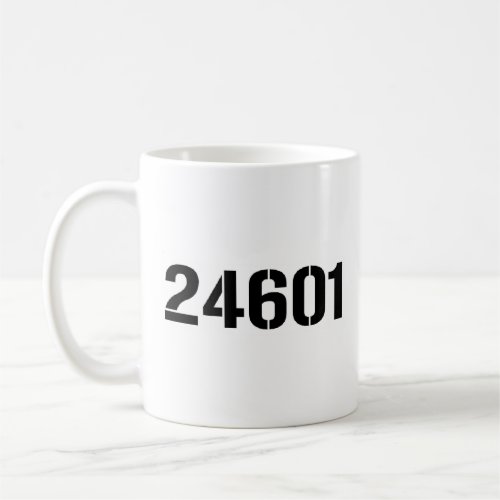 jean valjean number coffee mug