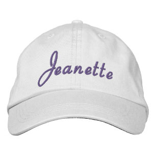 Jeanette Name Embroidered Baseball Cap