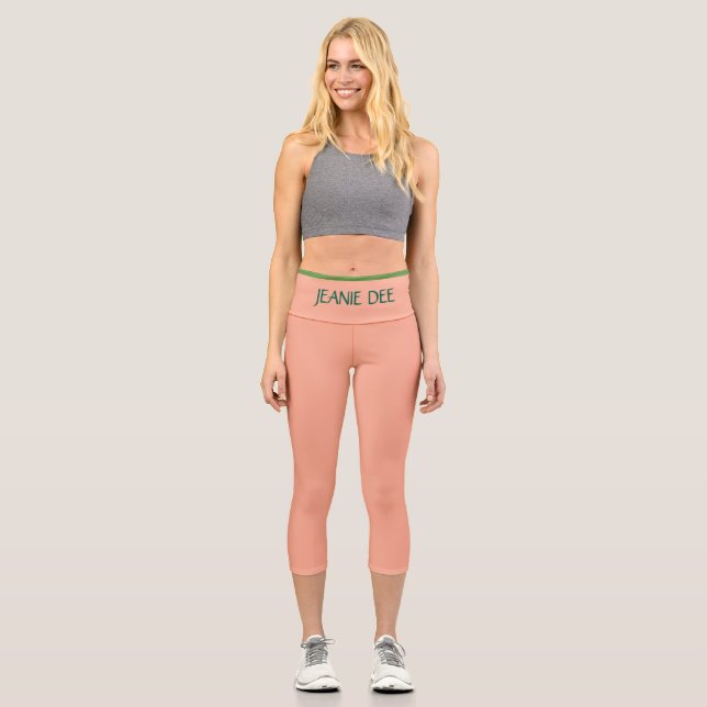 JEANIE DEE "PEACH" - HIGH-WAISTED CAPRI PANTS (Front)