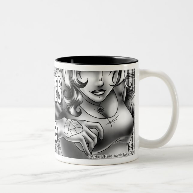 Jeanie, monochrome logo mug (Right)