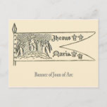 Jeanne D&#39;arc, Banner Postcard at Zazzle