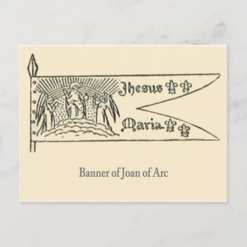 Jeanne darc Banner Postcard