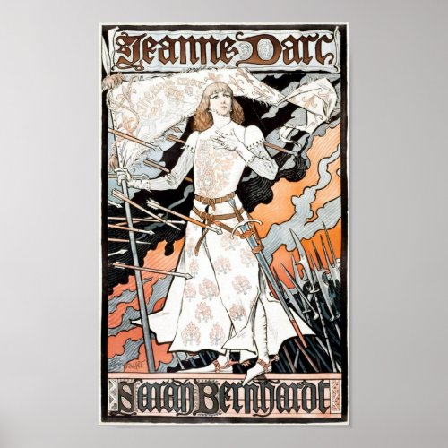 Jeanne dArc by Eugene Grasset 1899 Poster