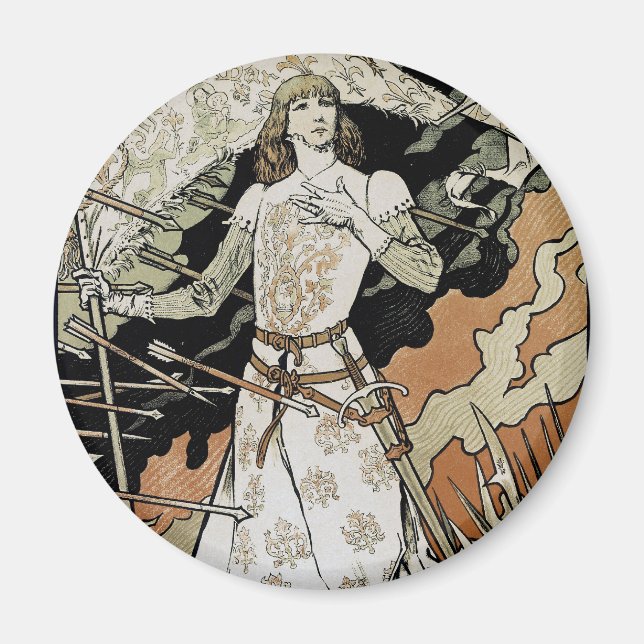 Jeanne d'Arc ~ Sarah Bernhardt Magnet (Front)