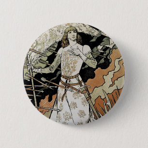 Jeanne d'Arc ~ Sarah Bernhardt Pinback Button