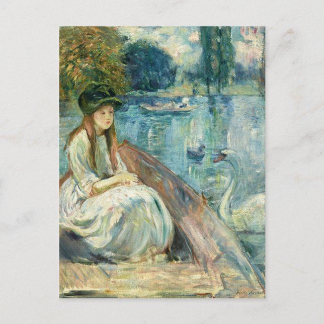 Jeanne Fourmanoir Sur le Lac | Berthe Morisot Postcard (Front)