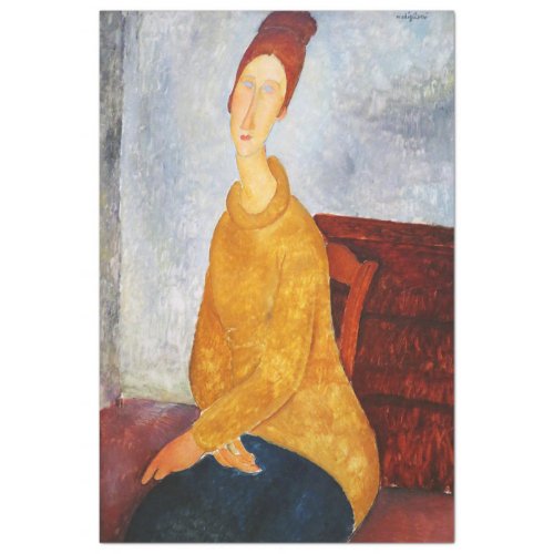 Jeanne Hebuterne in Yellow Sweater Modigliani Tissue Paper