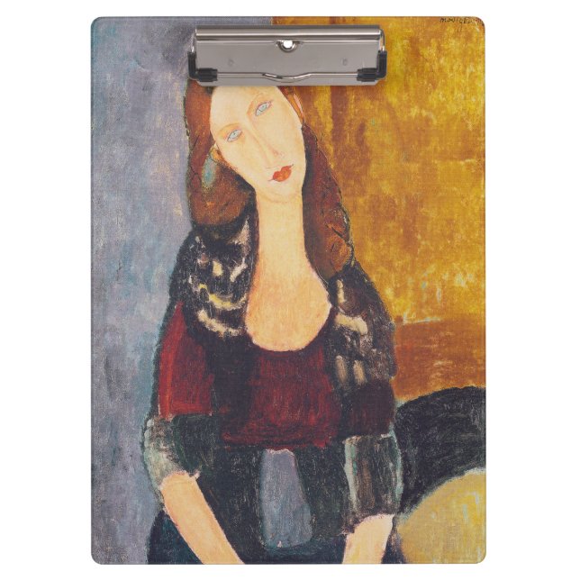 Jeanne Hebuterne portrait by Amedeo Modigliani Clipboard (Front)