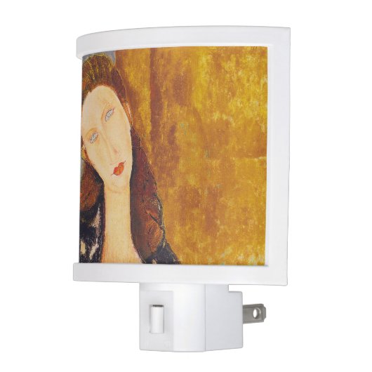 Jeanne Hebuterne portrait by Amedeo Modigliani Night Light (Left)