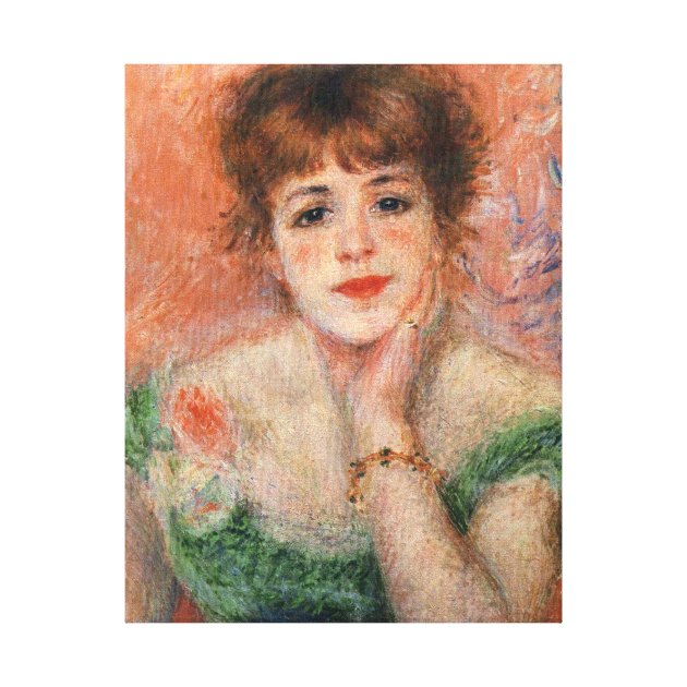 Jeanne Samary in a Low Necked Dress (by Renoir) Canvas Print | Zazzle