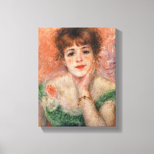 Jeanne Samary in a Low Necked Dress by Renoir Canvas Print