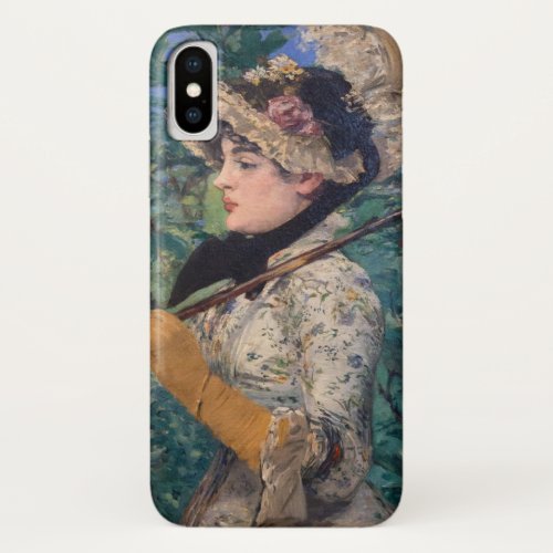 Jeanne Spring  By douard Manet iPhone X Case